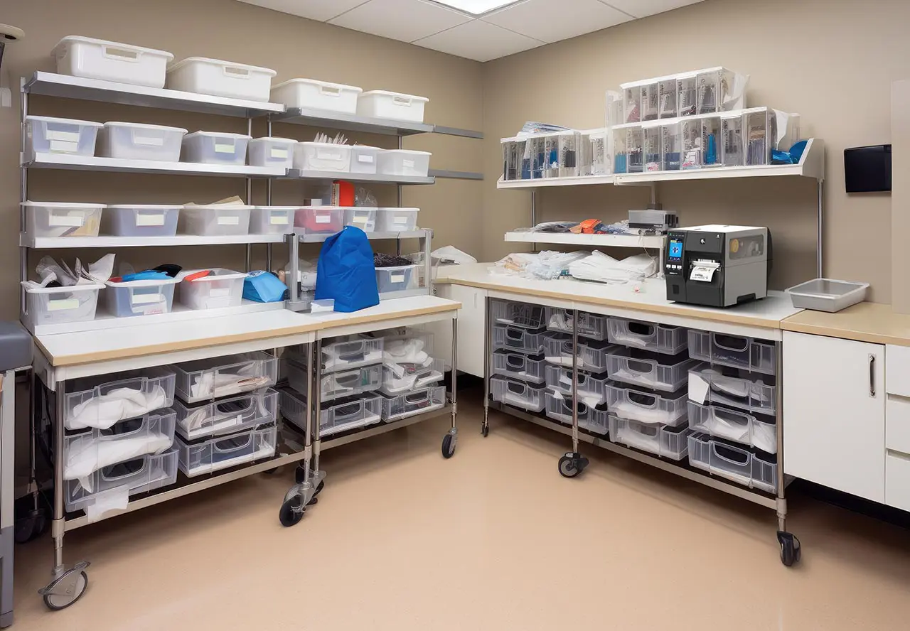An RFID Check-in / Check-out system used for keeping track of tools and healthcare equipment.