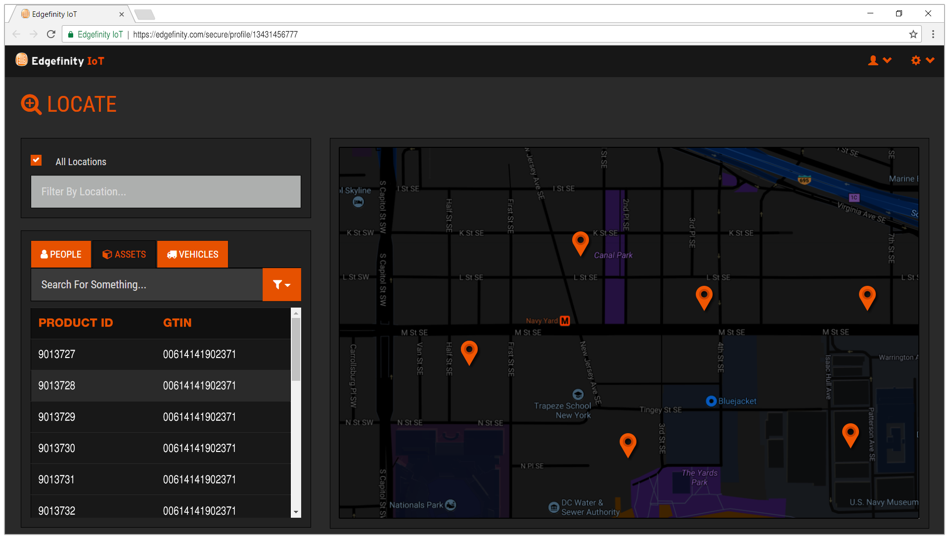 Search for assets in your facilities in real time. Search for assets in your facilities in real time.