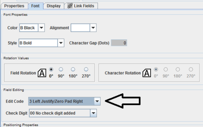 New edit codes (Left Justify/Zero Pad Right, Right Justify/Zero Pad Left, Left Justify/Blank Pad Left, and Trim Blanks).