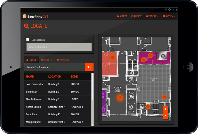 Edgefinity IoT provides real-time geofencing services for security teams.