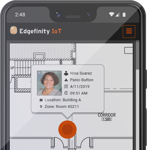 Edgefinity IoT is a lone worker tracking system on your mobile device.