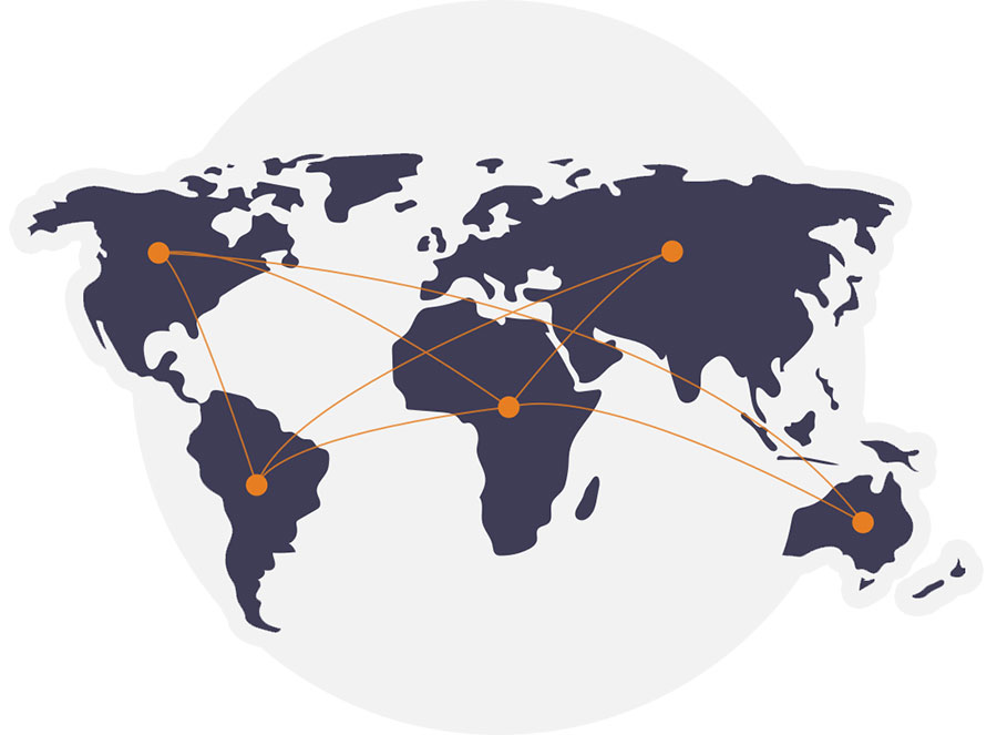 worldmap CYBRA is relied on by thousands of customers and partners worldwide.