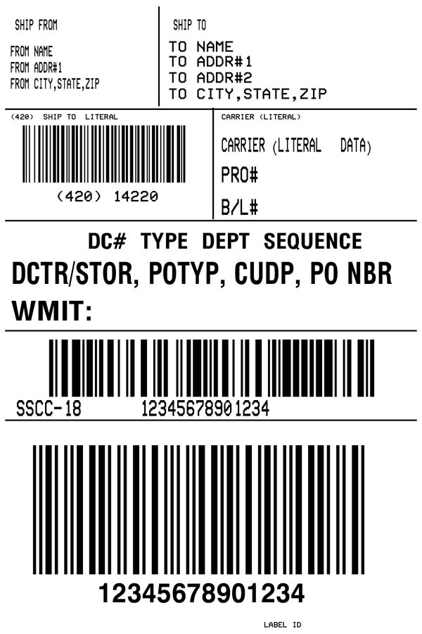 WalMart Compliance Labels