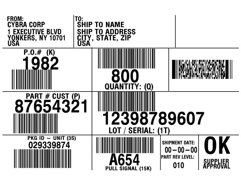 Chrysler Content Label Template