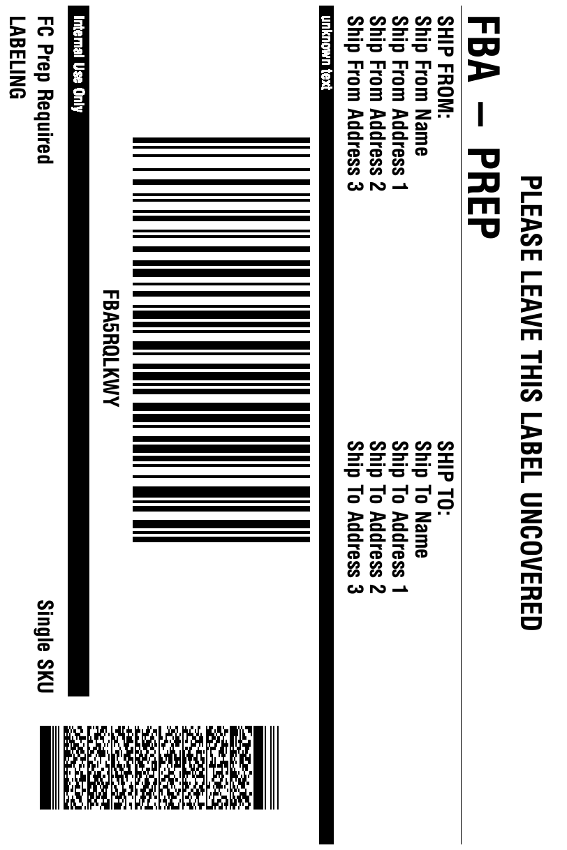 Amazon FBA Shipping Label