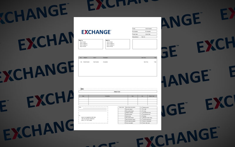 Army Exchange Packing Slip Template