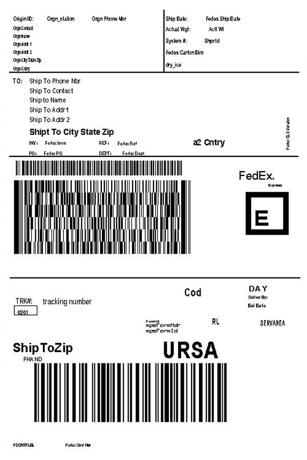 Fedex Shipping Label Templates CYBRA