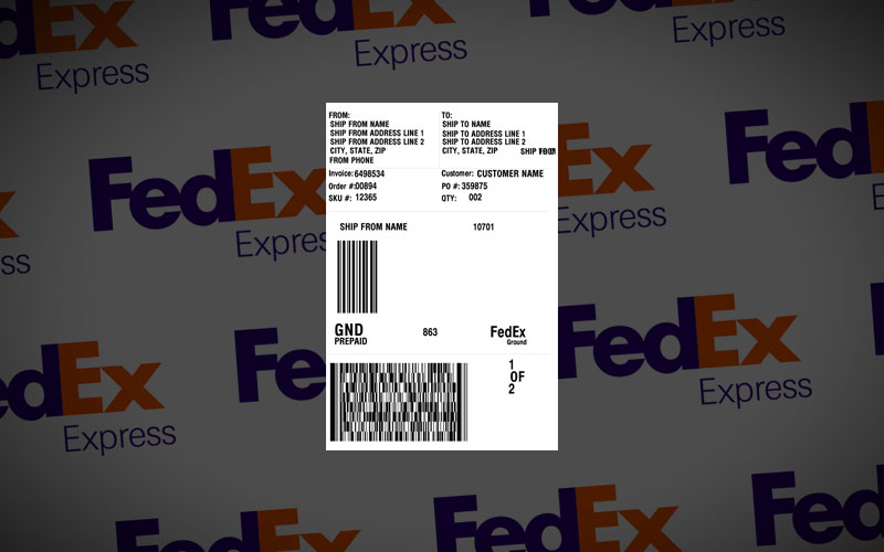Fedex Shipping Label Templates