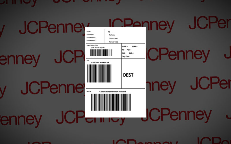 JC Penney Shipping Label Template