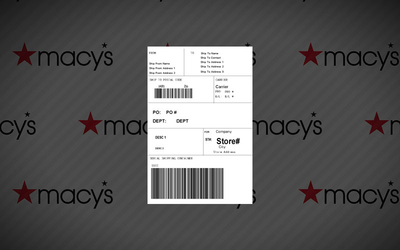 Macy’s Shipping Label Template