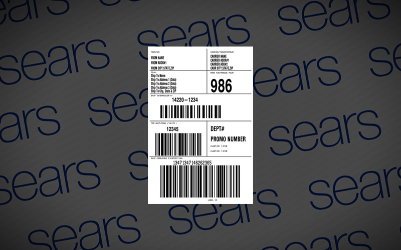Sears Shipping Label Template