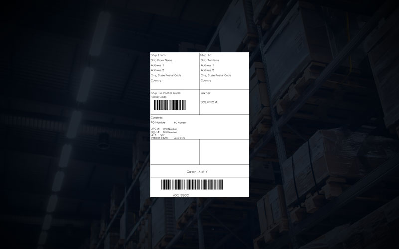 UCC 128 Shipping Label Template