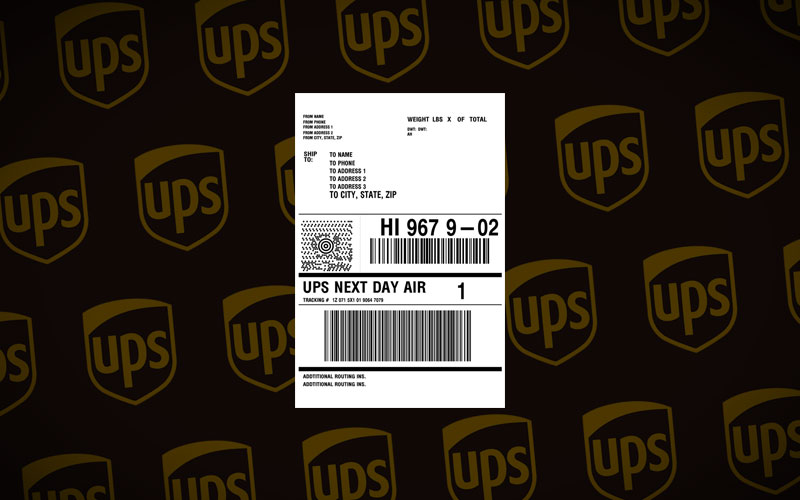 UPS Shipping Label Template CYBRA