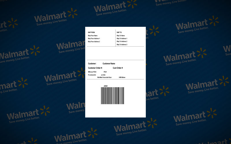 Walmart Shipping Label Template