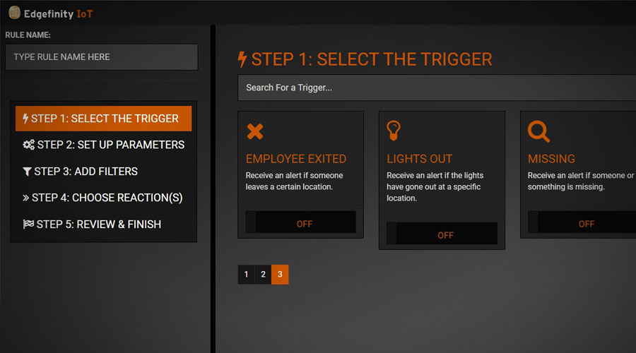 Edgefinity IoT lets you create complex rules to develop a highly customized real time tracking system.