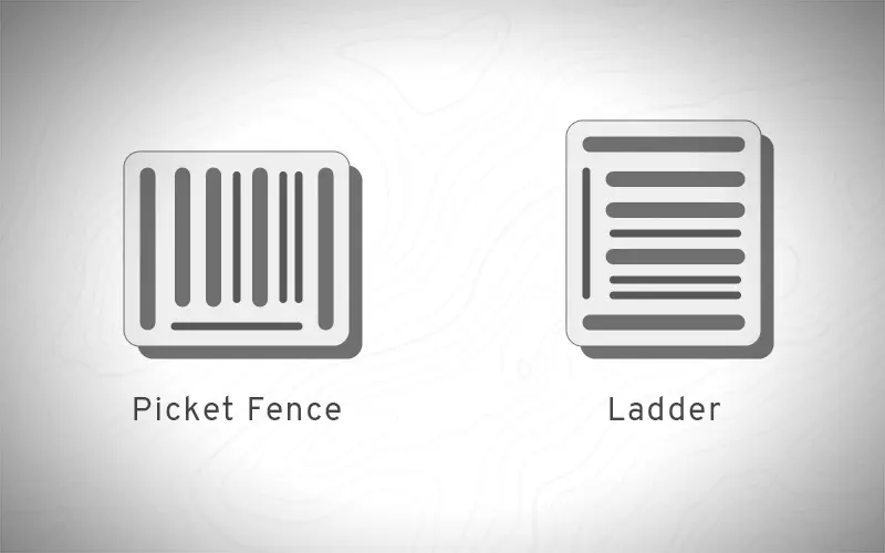 Picket Fence and Ladder Barcode Orientation