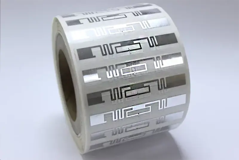 A roll of RFID tags