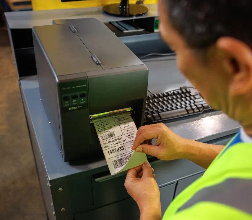 Barcode printer for generating labels.