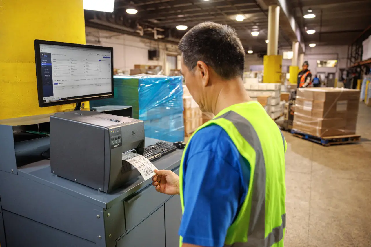 Warehouse employees can print barcodes and labels directly from the MarkMagic interface.