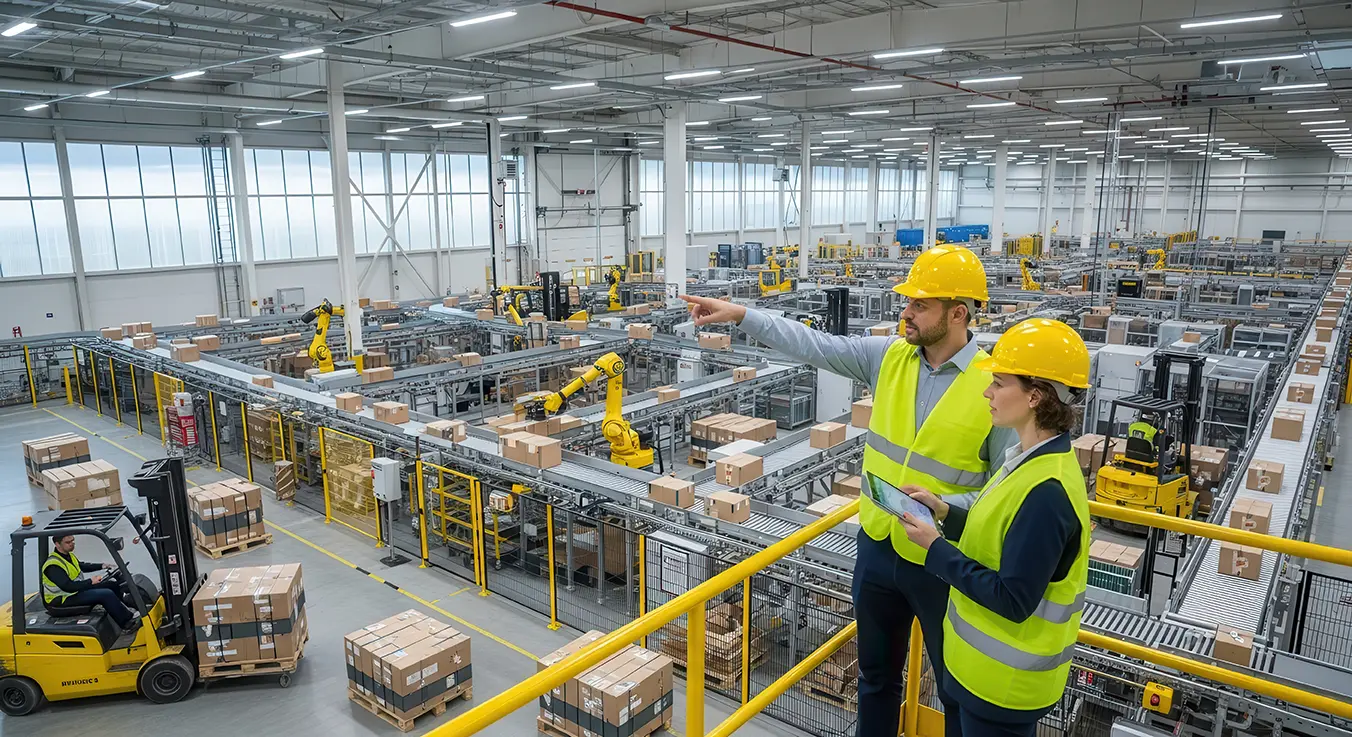 Warehouse team completing an RFID site survey